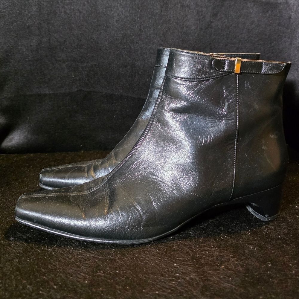 Etienne Aigner Black Ankle Boots Womens 8m